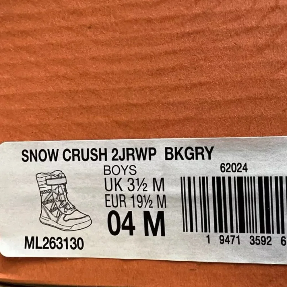 Merrell Toddlers Snow Crush 2 Waterproof Winter Boots, Boys' Size 4 M